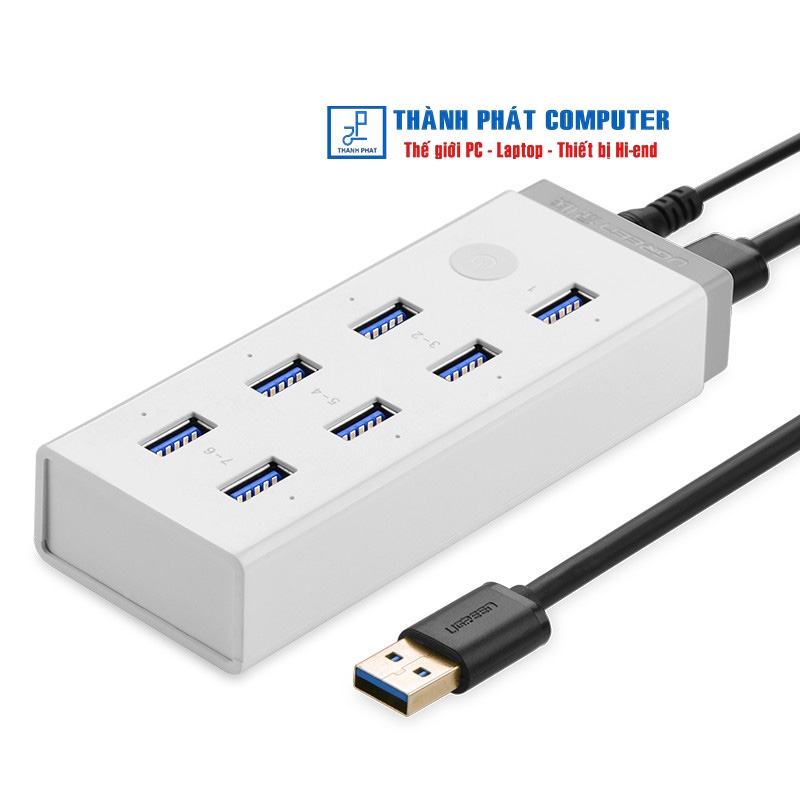 Bộ chia 7 cổng USB 3.0 kèm nguồn 12V/2A Ugreen 20296