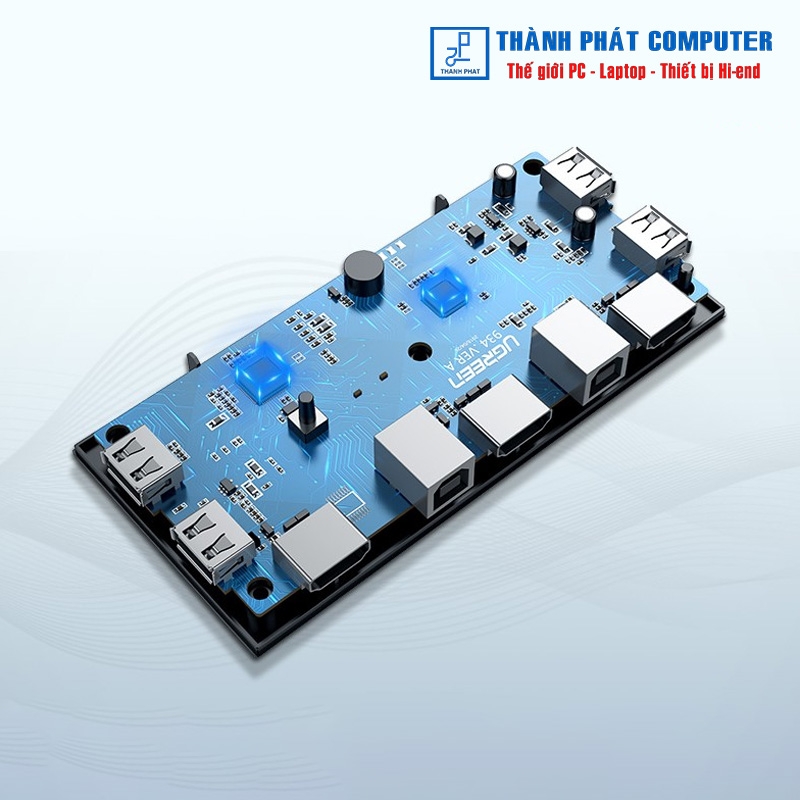 Bộ chuyển đổi 2 máy tính 1 màn hình HDMI - Auto 2 USB KVM Switch Ugreen 50744