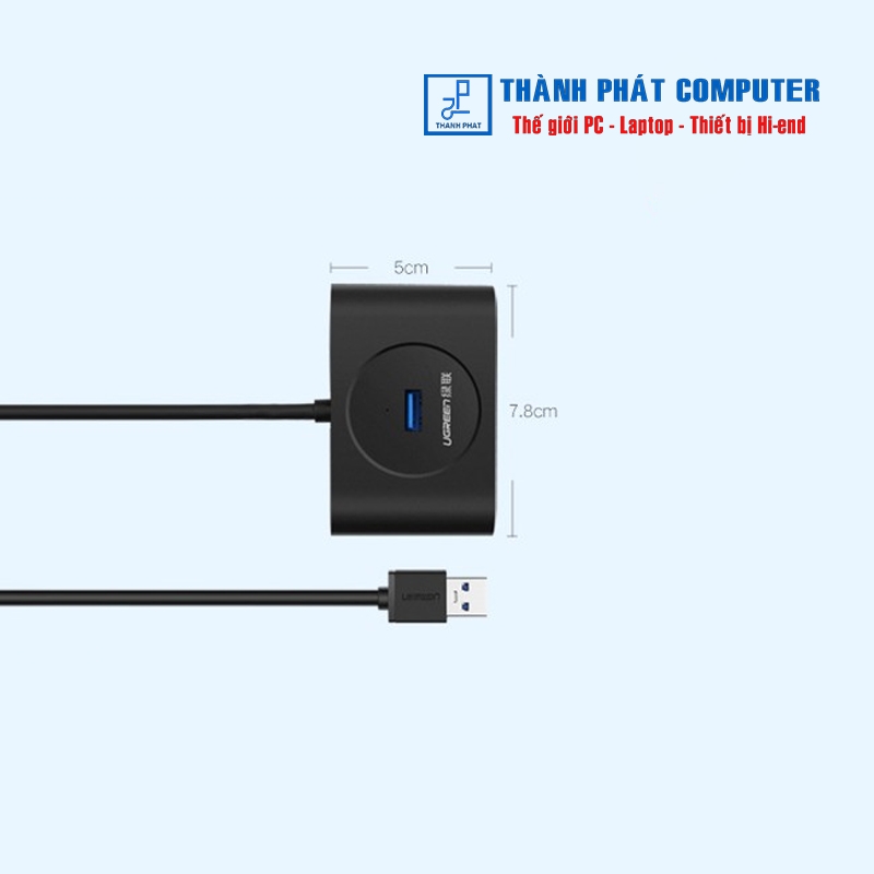 Hub USB 3.0 ra 4 cổng có nguồn dài 1m Ugreen 20291