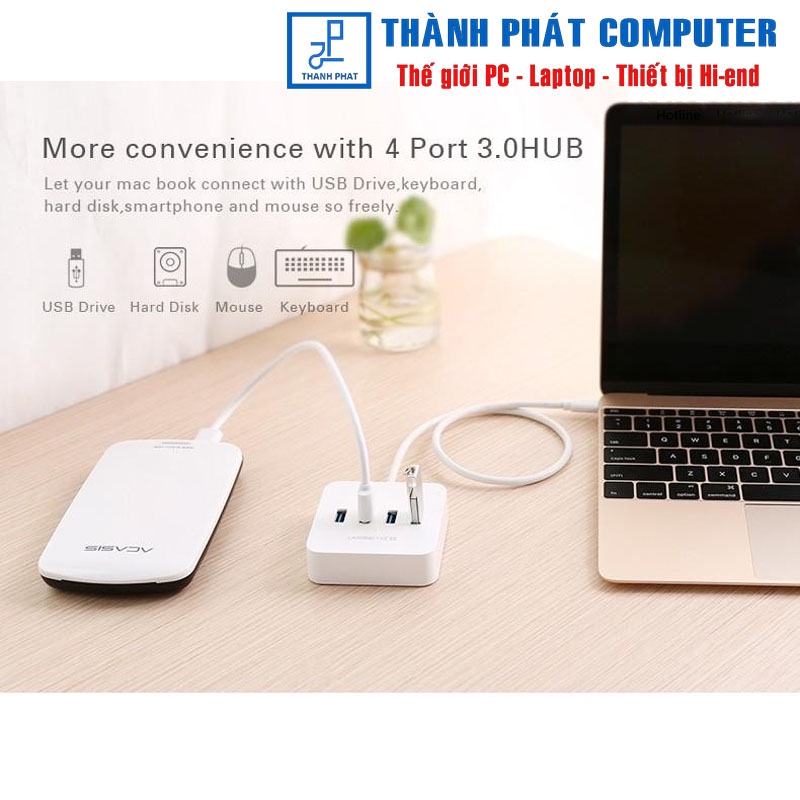 HUb USB Type C ra 4 cổng USB 3.0 Ugreen 30316