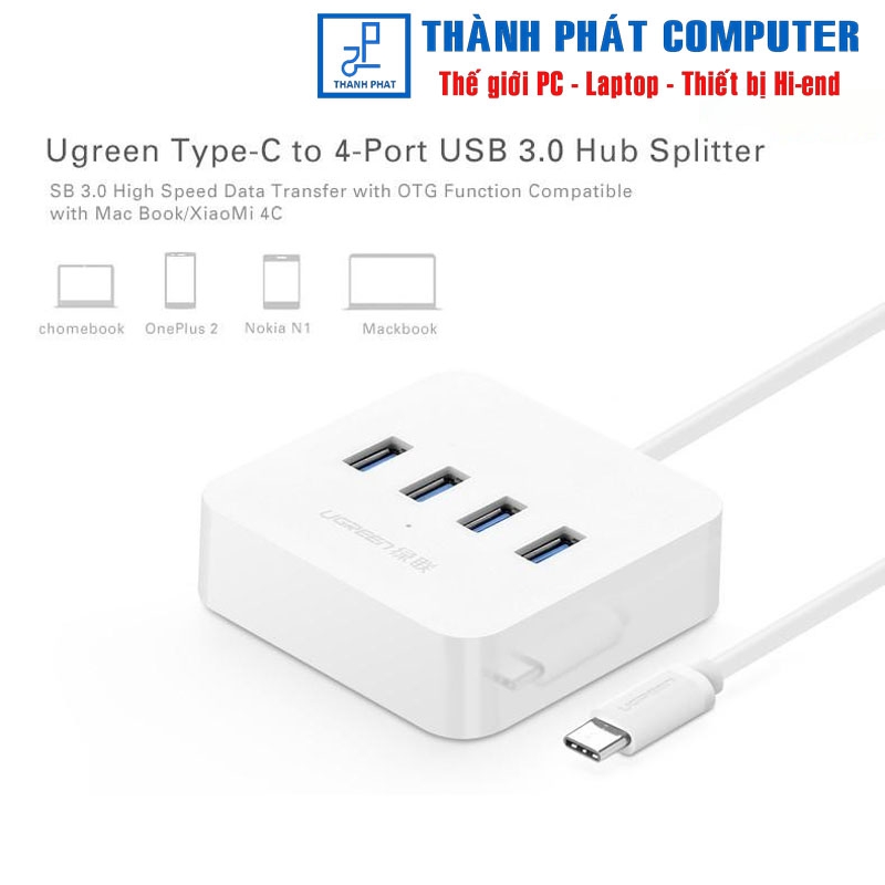 HUb USB Type C ra 4 cổng USB 3.0 Ugreen 30316