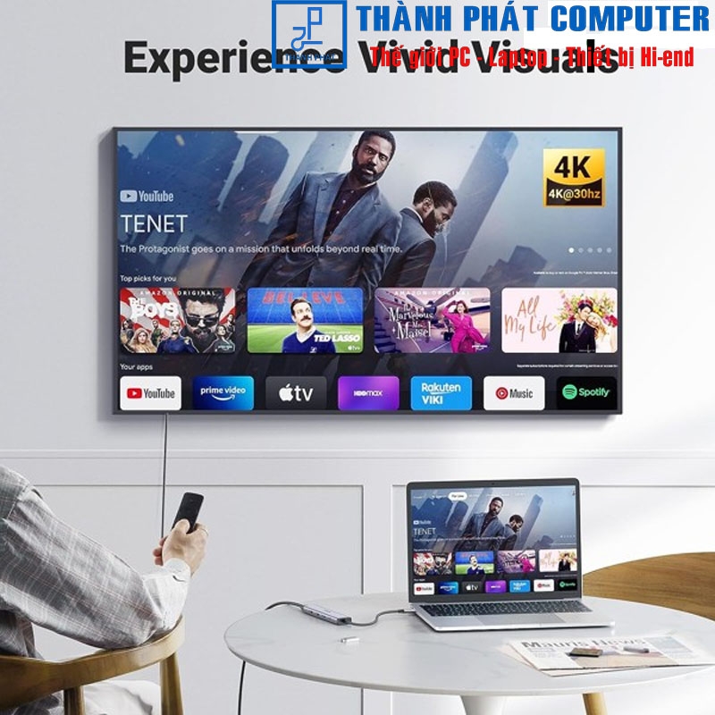 Hub USB Type-C 5 in 1 HDMI 4K@30Hz Ugreen 15495