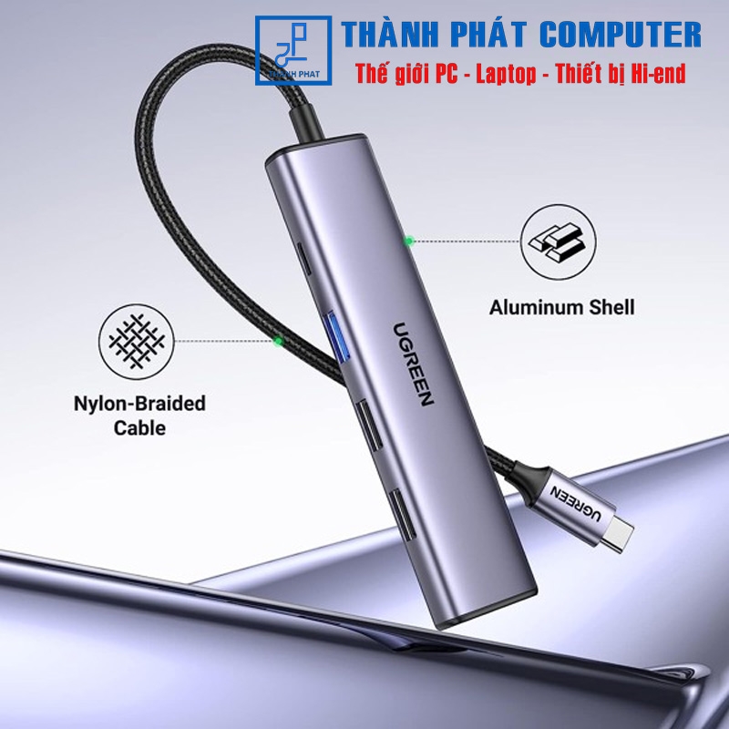 Hub USB Type-C 5 in 1 HDMI 4K@30Hz Ugreen 15495