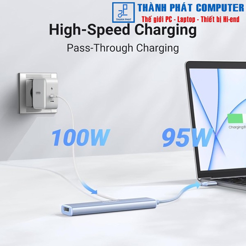 Hub USB Type-C Revodok 5 in 1 HDMI 4K@30Hz Ugreen 35581