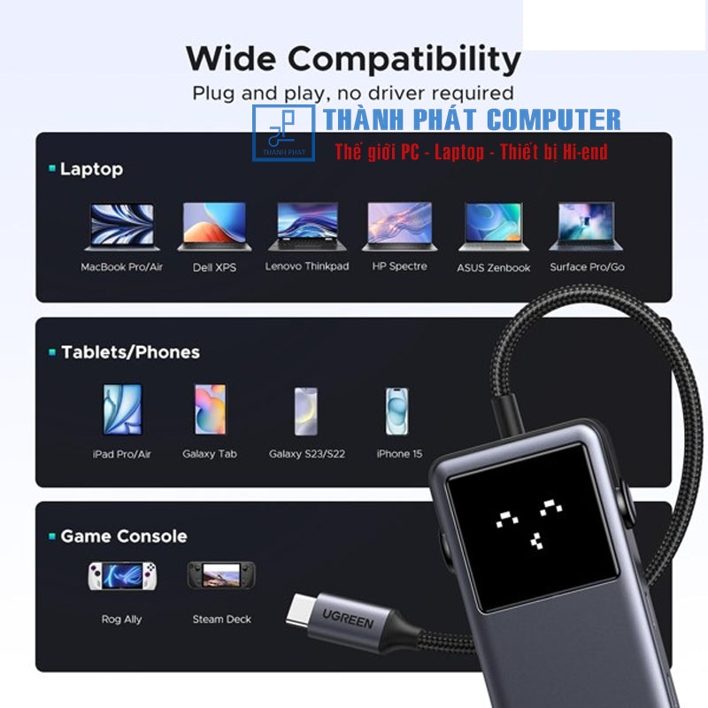 Hub Type-C Groovy Robot Uno 6 in 1 USB HDMI PD 100W Ugreen 35998