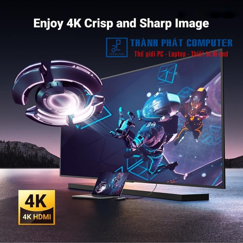 Hub Type-C 6 in 1 HDMI USB 3.0 Lan 1Gbps PD Ugreen 15598