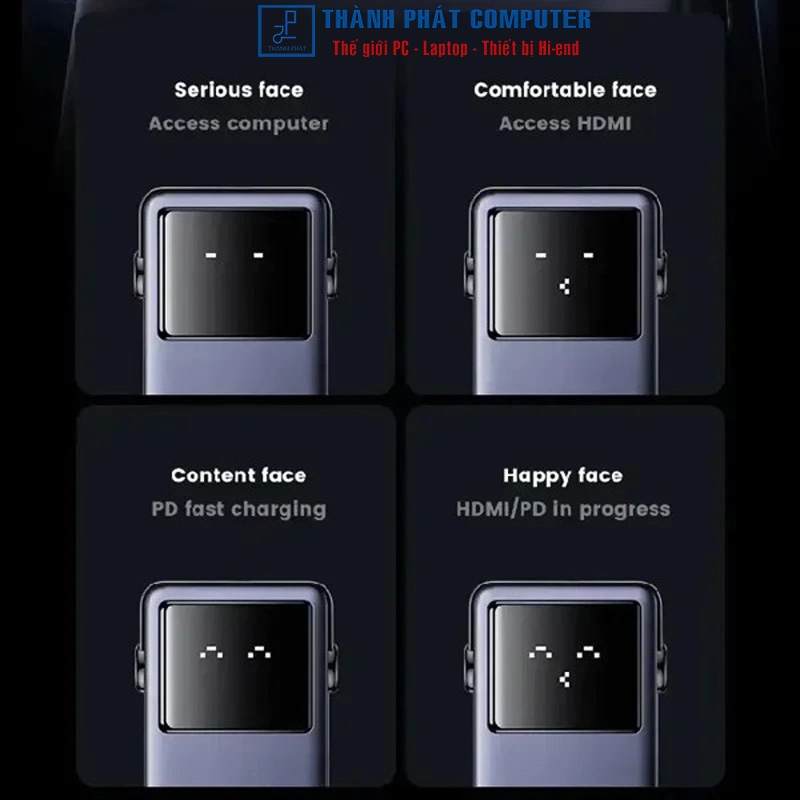 Hub Type-C Robogan 7 in 1 HDMI USB Lan 1Gbps PD Ugreen 45155