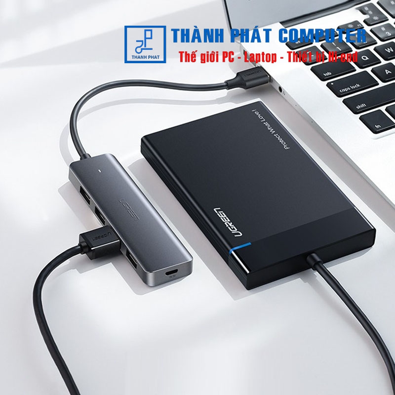 Hub USB ra 4 cổng USB 3.0 cấp nguồn USB-C 5V Ugreen 50985