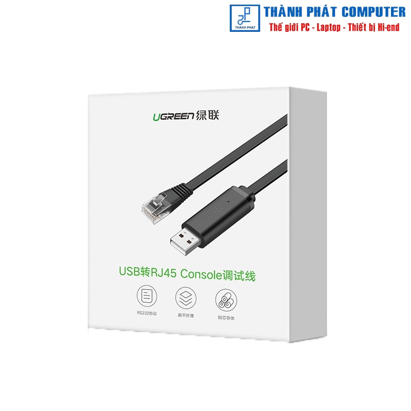 Cáp lập trình Console USB to RJ45 FTDI dài 3m Ugreen 60813