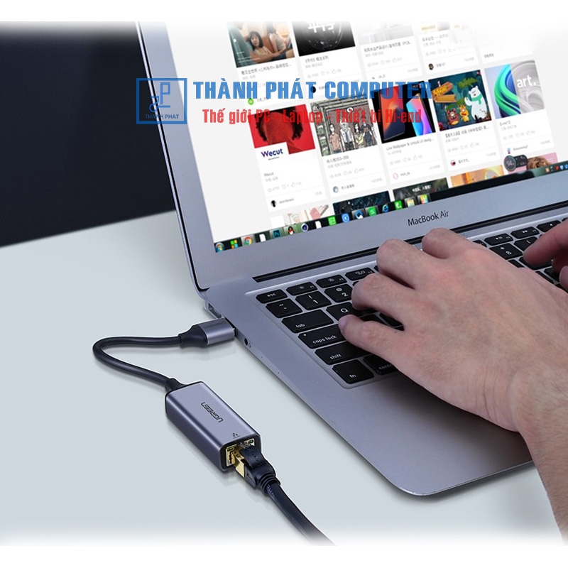 Cáp USB 3.0 to Lan hỗ trợ 10/100/1000Mbps Ugreen 50922