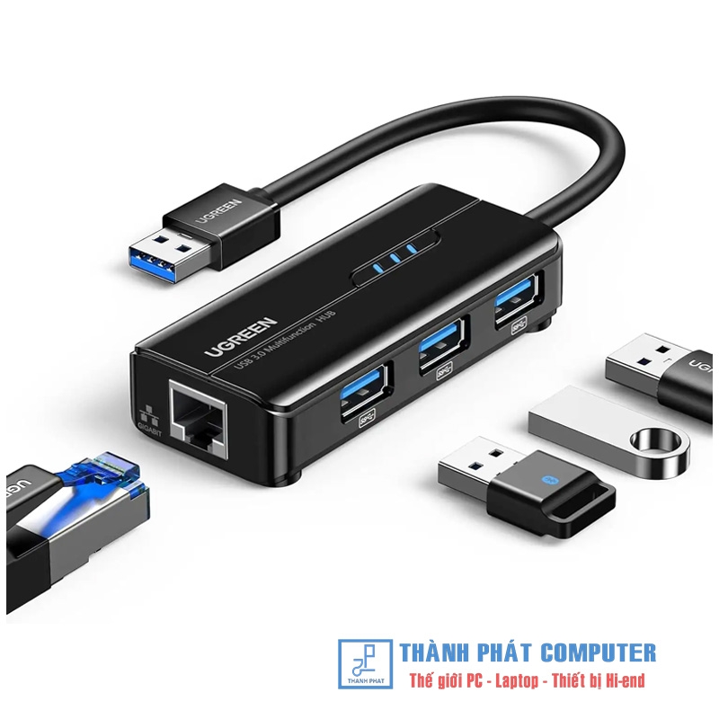 Hub USB 3.0 tich hợp cổng Mạng Gigabit 10/100 / 1000Mbps Ugreen 20265