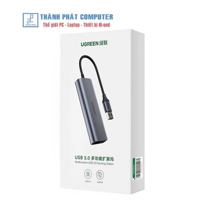 Hub 3.0 ra 3 cổng USB 3.0 + Lan Gigabit 1000Mbps Ugreen 60719