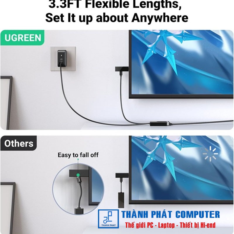Cáp Micro USB to Lan 10/100Mbps cáp dài 1m Ugreen 30985