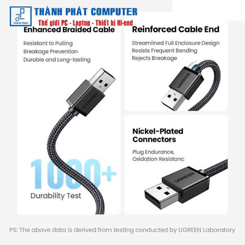 Cáp USB-A 3.0 to Lan Gigabit 10/100/1000Mbps Ugreen 15636