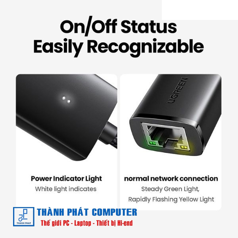 Cáp USB-A 3.0 to Lan Gigabit 10/100/1000Mbps Ugreen 15636