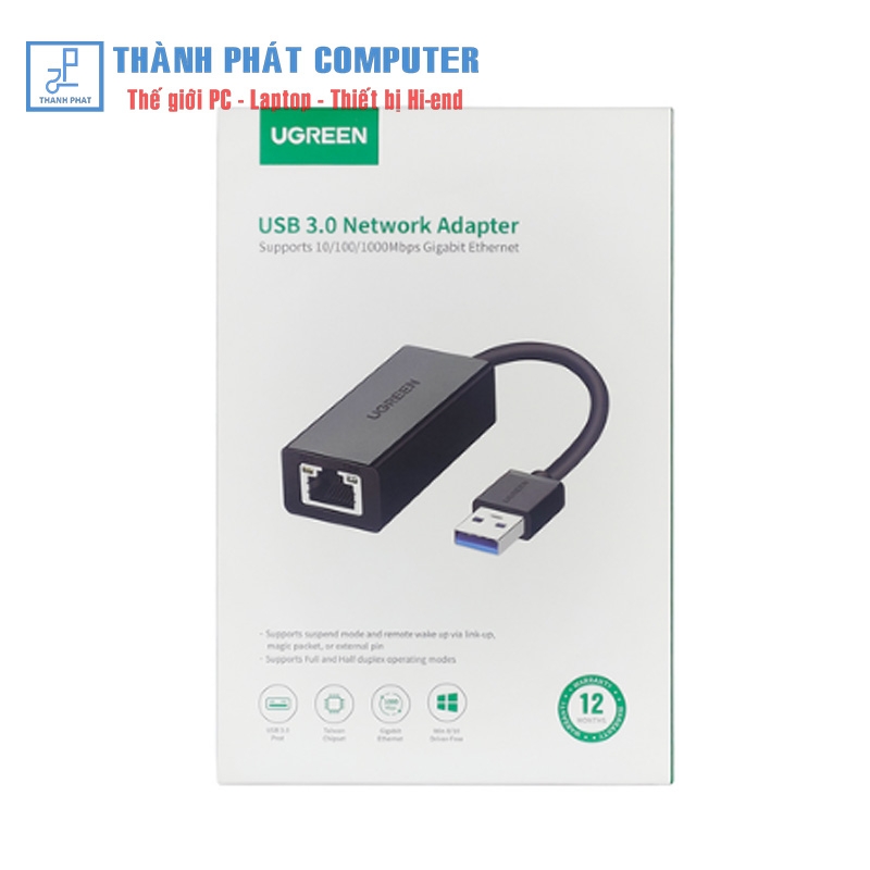 Cáp USB 3.0 to Lan 10/100/1000 Mbps Ugreen 20256