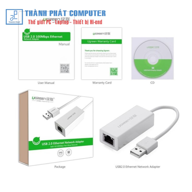 Cáp USB 3.0 to Lan 10/100/1000 Mbps Ugreen 20255