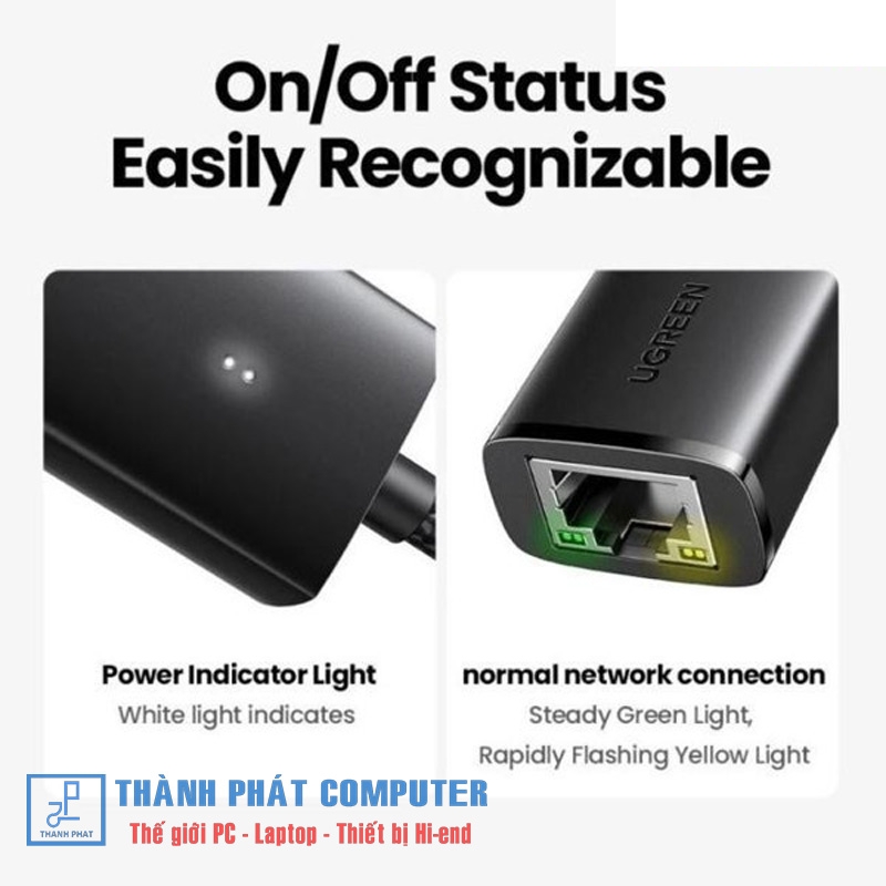 Cáp USB Type-C 3.0 to Lan Gigabit 10/100/1000Mbps Ugreen 15637