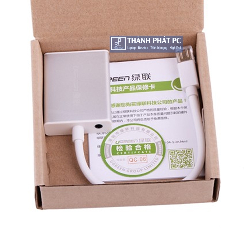 Cáp chuyển đổi Mini displayport to VGA + Audio Ugreen 10437