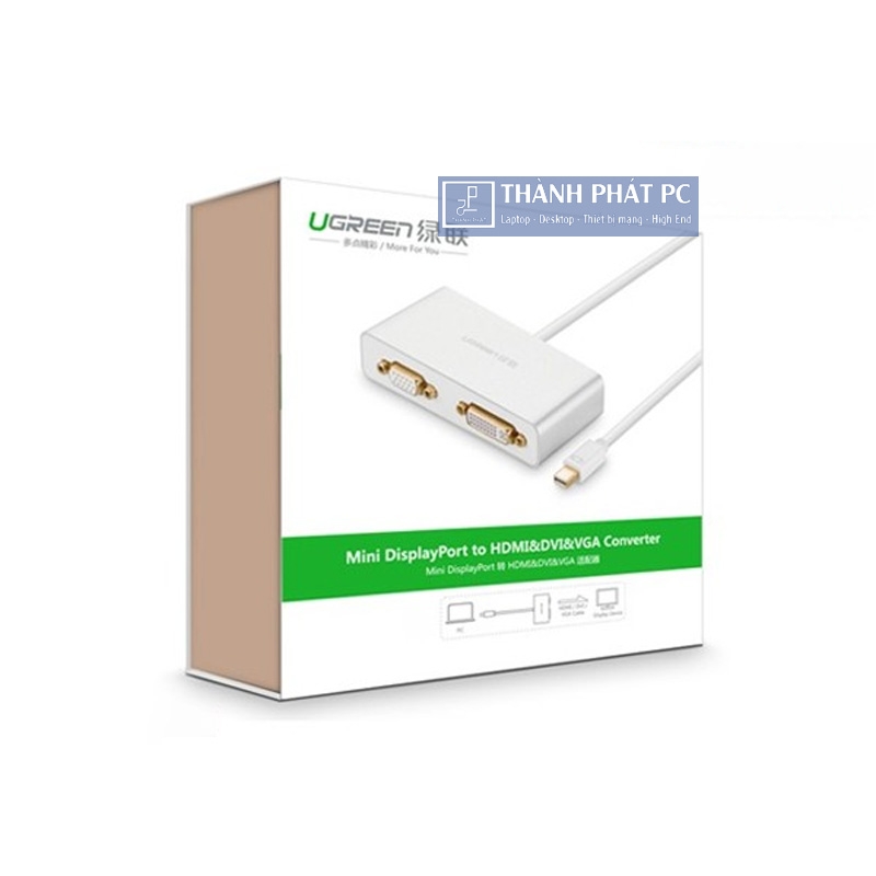 Cáp chuyển đổi Mini displayport to HDMI/VGA/DVI Ugreen 10438