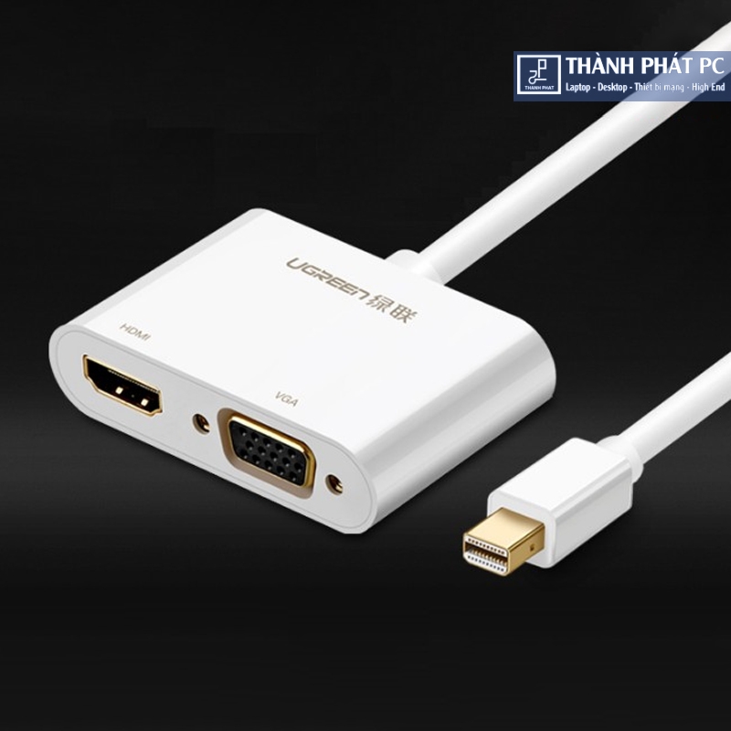 Cáp chuyển đổi Mini Displayport to HDMI/VGA 4K Ugreen 40364
