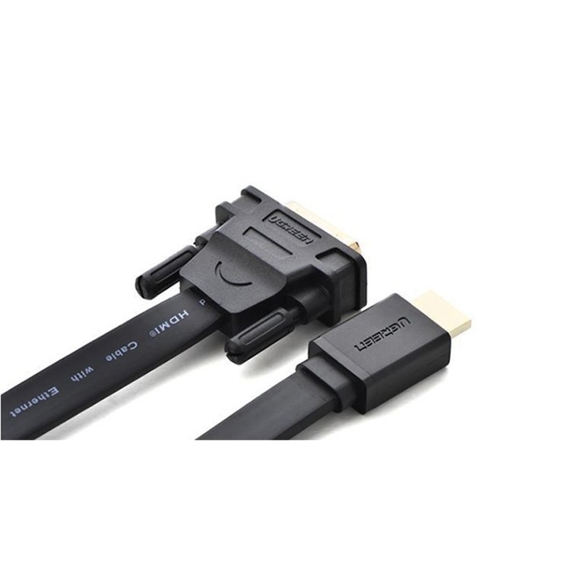 Cáp chuyển đổi HDMI to DVI (24+1) mỏng dẹt dài 10m Ugreen 30140