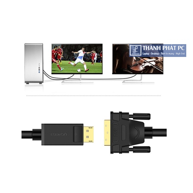 Cáp chuyển đổi Displayport sang DVI 24+1 dài 1,5m Ugreen 10243