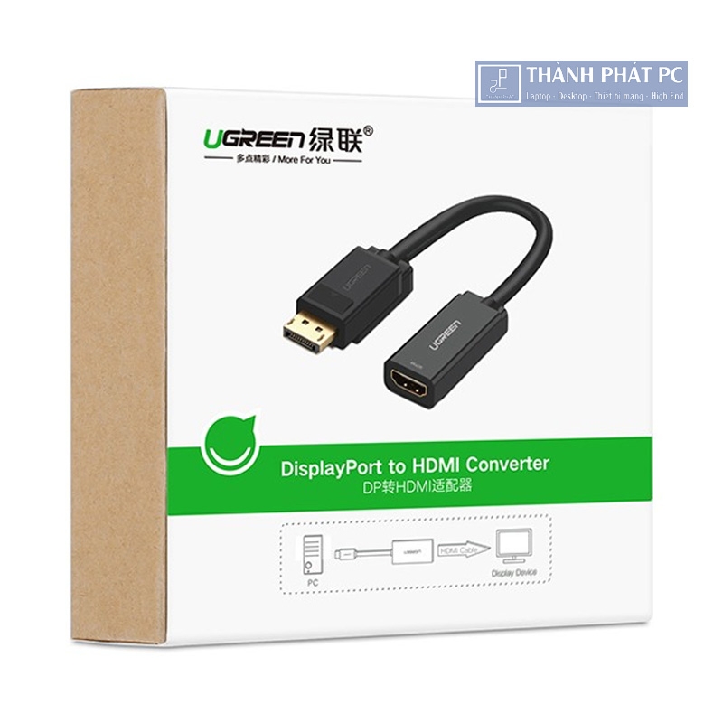 Cáp chuyển đổi Displayport sang HDMI 4K Ugreen 40363