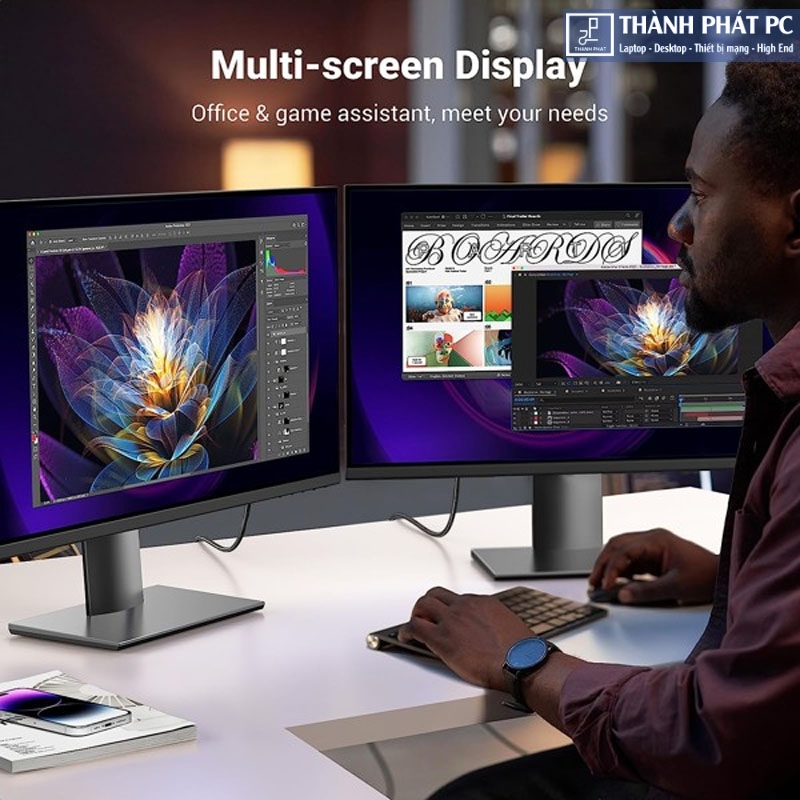 Cáp chuyển đổi Displayport to HDMI dài 2m 4K60Hz Ugreen 15774