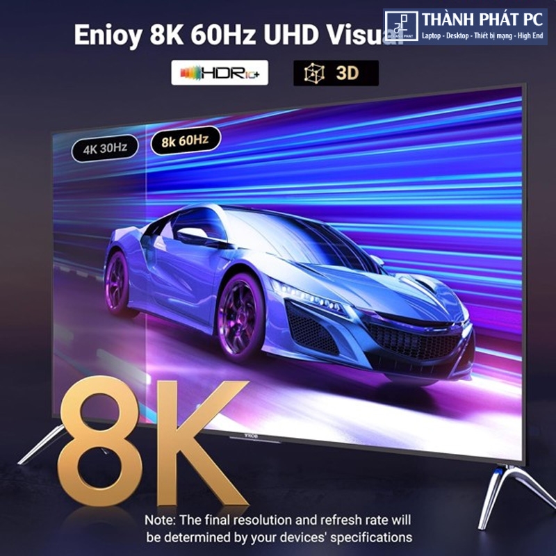 Cáp chuyển đổi Displayport v1.4 to HDMI dài 1m 8K Ugreen 80395