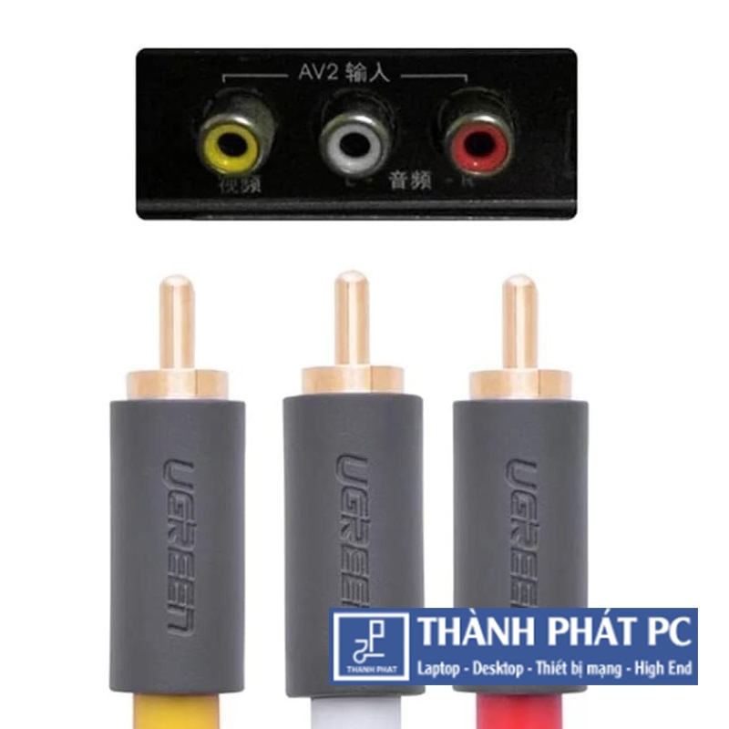 Cáp  AV 3 RCA sang 3RCA dài 2m Ugreen 10525