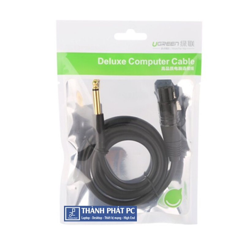 Cáp chuyển đổi từ 6.5mm sang AV Cannon (XLR) âm dài 15m Ugreen 20725
