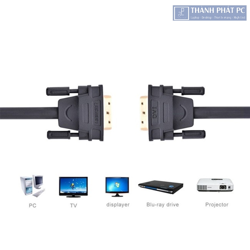 Cáp DVI 24+1 dài 5m hỗ trợ Full HD Ugreen 11608