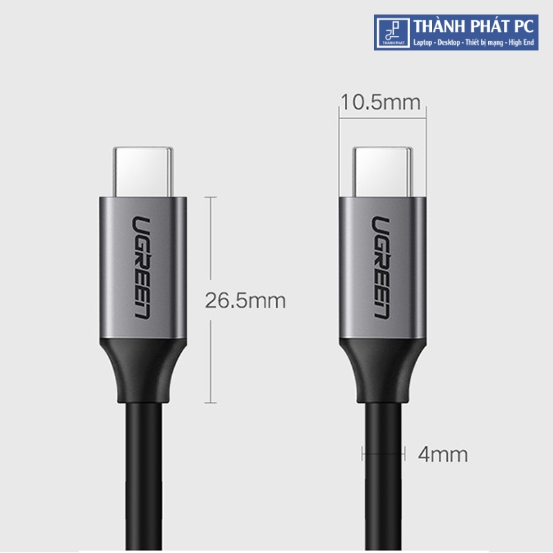 Cáp Type-C Thunderbolt 4K@60Hz dài 1,5m Ugreen 50751