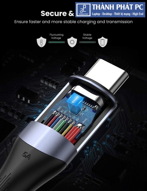 Cáp Type-C 3.2 Gen2 Thunderbolt dài 1m Ugreen 80150