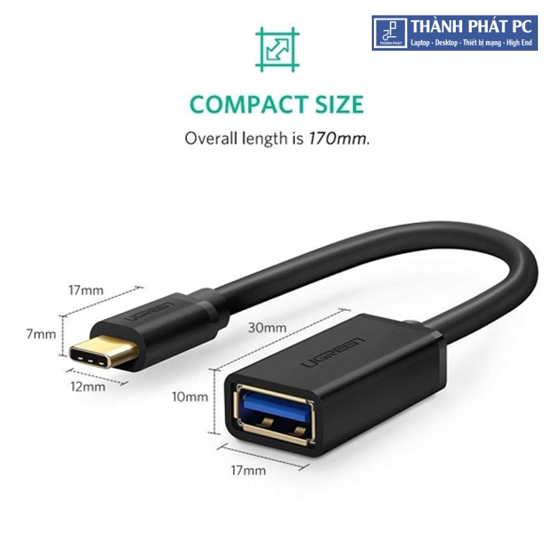 Cáp OTG USB Type-C to USB 3.0 Ugreen 30701