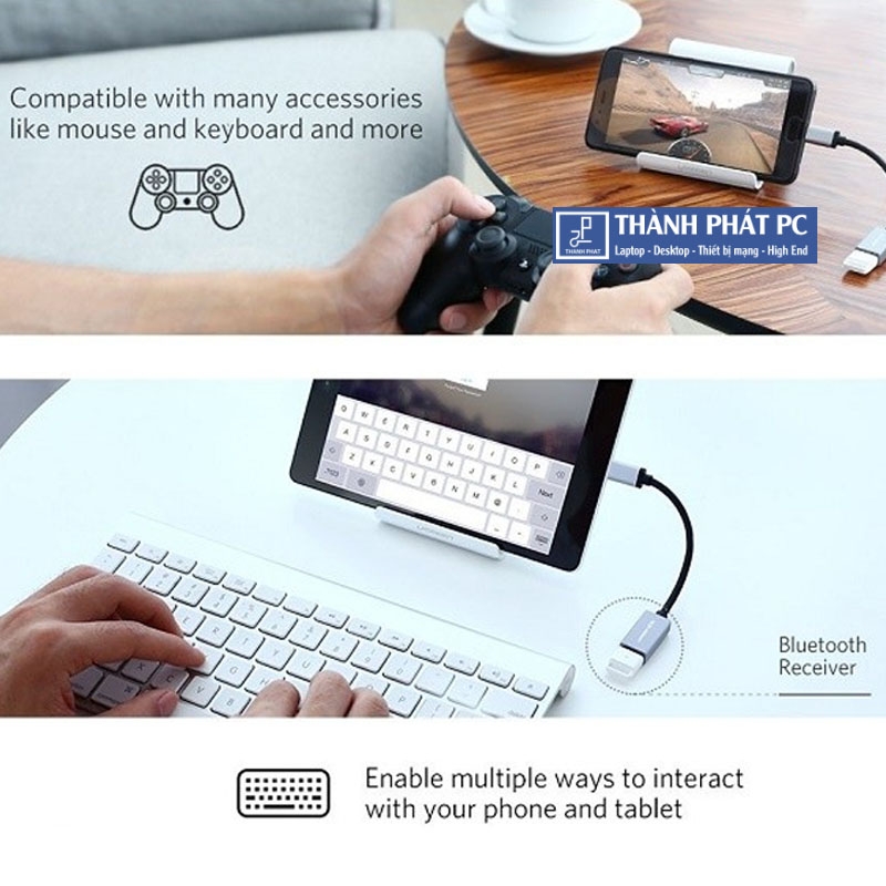 Cáp OTG USB Type-C vỏ nhôm dài 10cm Ugreen 30646