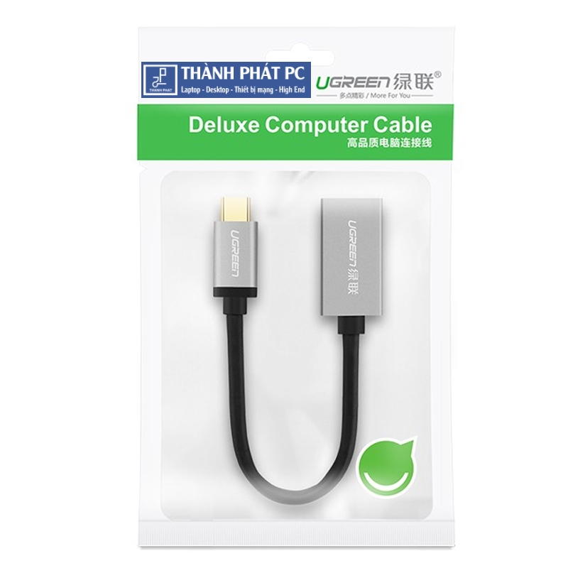 Cáp OTG USB Type-C vỏ nhôm dài 10cm Ugreen 30646