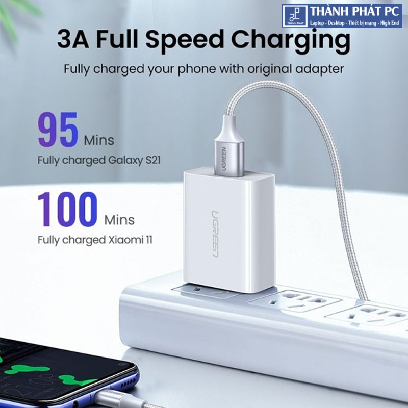 Cáp USB-A sang Type-C dài 3m Ugreen 60409