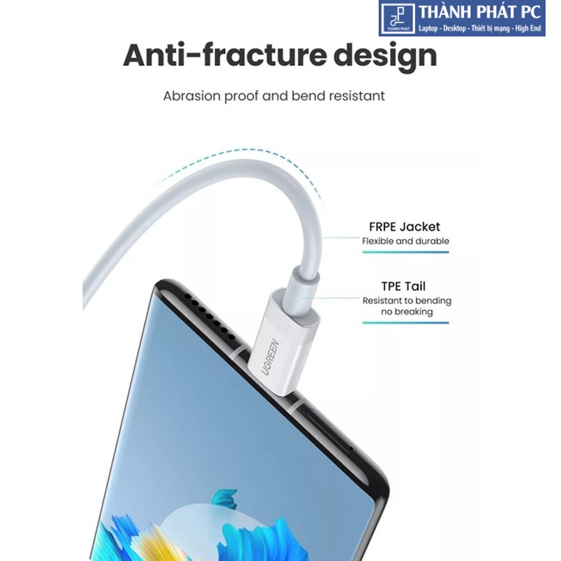 Cáp Type-C USB4 GEN3 Thunderbolt dài 0.8m Ugreen 40113