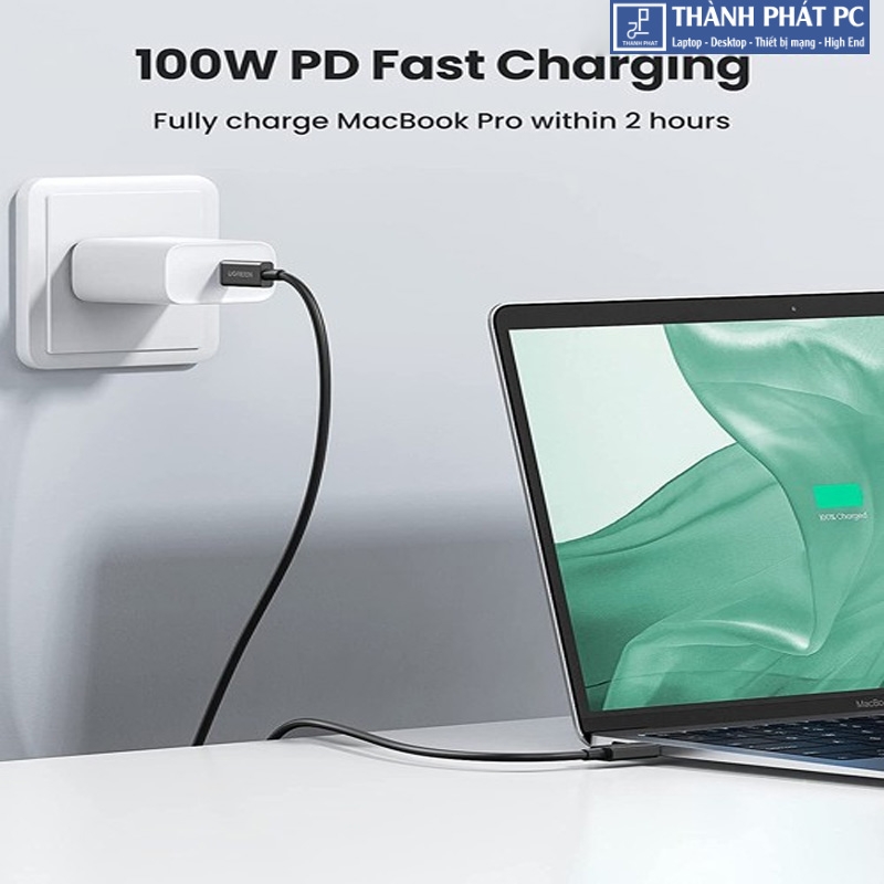 Cáp Type-C Thunderbolt 4 dài 0,8m 8K@60Hz Ugreen 30389