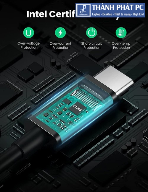 Cáp Type-C Thunderbolt 4 dài 0,8m 8K@60Hz Ugreen 30389