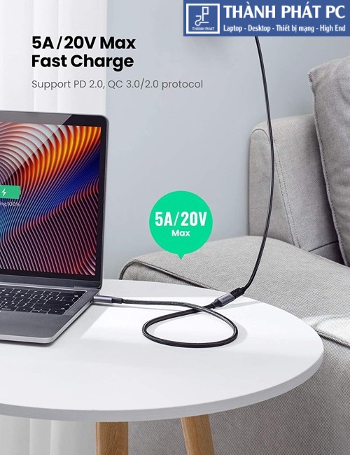 Cáp nối dài Thunderbolt 3 bọc dù dài 1m Ugreen 30205