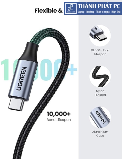 Cáp nối dài Thunderbolt 3 bọc dù dài 1m Ugreen 30205