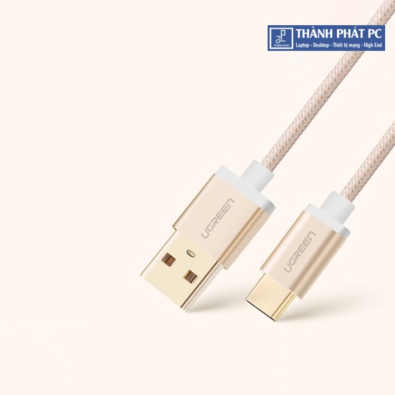 Cáp USB Type-C to USB 2.0 dài 0,5m màu Gold Ugreen 20859