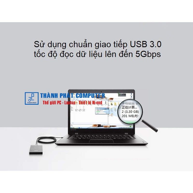 Cáp USB 3.0 Micro-B cho ổ di động dài 2m Ugreen 10843