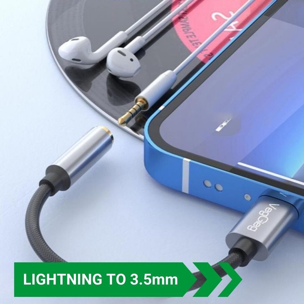Cáp chuyển đổi VegGieg Lightning sang 3.5mm âm V-A619