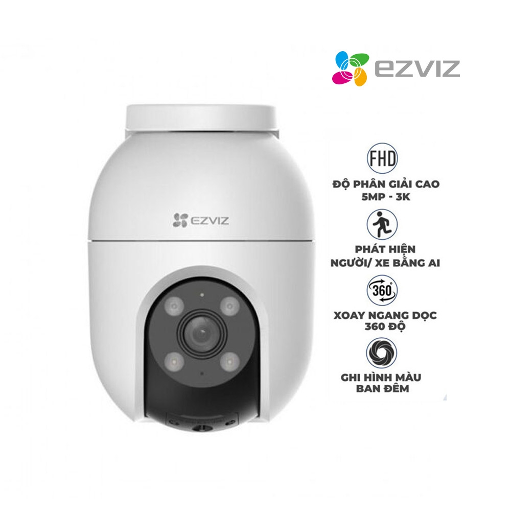 CAMERA EZVIZ C8C 3K (WIFI| 5MP| QUAY QUÉT THÔNG MINH)