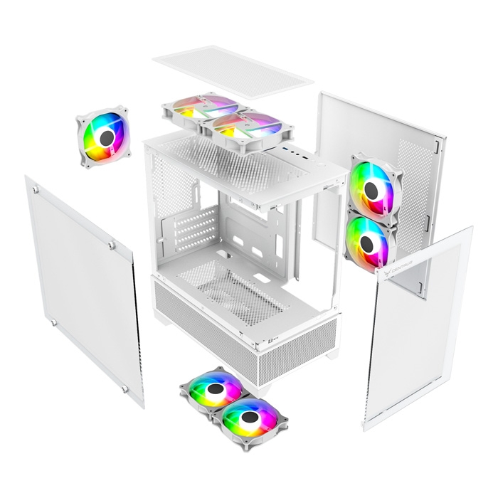 VỎ CASE  MÁY TÍNH CENTAUR CENTAUR METAL WHITE (M-ATX| MID TOWER| TRẮNG)