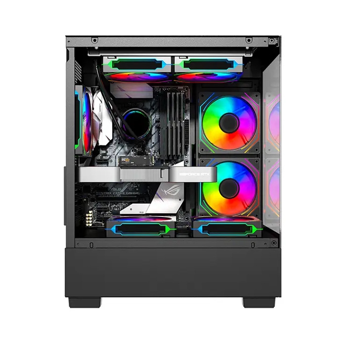 VỎ CASE  MÁY TÍNH CENTAUR TIMBER BLACK (M-ATX| MID TOWER| MÀU ĐEN)
